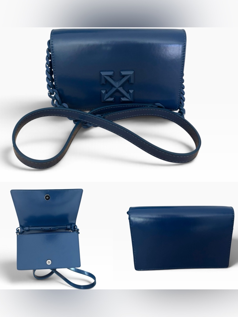 Off-White Jitney 0.5 Crossbody Bag - Navy Blue